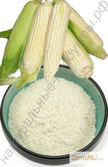 Фото 2. Белая кукуруза крупа, мука, зерно. Производитель