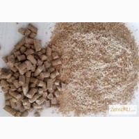 Отруби пшеничные пушистые и гранулированный в мешках и навалом